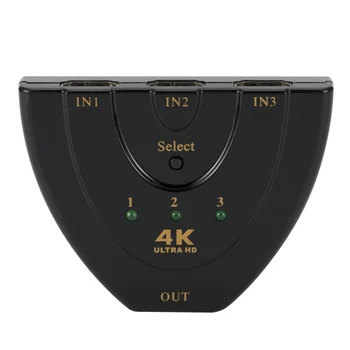 LccKaa 4K*2K 3D Mini 3 Ports HDMI-saderīgam Slēdzis 1.4 b 4K Sadalītāja Komutatoru 1080P 3 in 1 no Ostas centrs DVD HDTV Xbox PS3 PS4