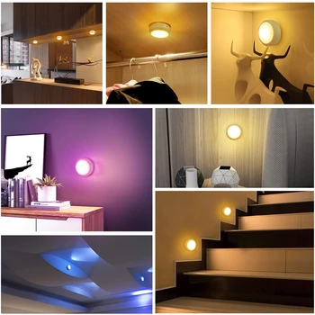 LED Aptumšojami Ripa Lukturi Ar Tālvadības Wireless Touch Sensoru Nakts Lampiņa ar Bateriju Darbināmas Virtuves, Skapji, Skapis Apgaismojums