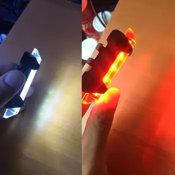 LED Bike Light Velosipēdu Aizmugures TailLight Ūdensnecaurlaidīgs Velo Gaismas USB Uzlādes Drošības Brīdinājums Velo Lukturīti, Velosipēdu Piederumi