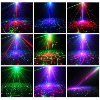 Led Disko Gaismas Skatuves Gaismas Balss Kontroles Mūzikas Lāzera Projektoru, RGB Gaismas Lampu Efekts 60 Režīmi Puses Parādīt, ar Kontrolieri
