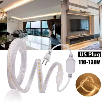 LED Lentes Ūdensizturīgs ES 220V/110V MUMS Dimmerable 2835 120LEDs balta / Warm White Augstu Drošības Iekštelpu Āra lampas