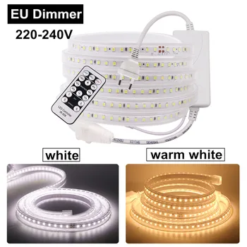 LED Lentes Ūdensizturīgs ES 220V/110V MUMS Dimmerable 2835 120LEDs balta / Warm White Augstu Drošības Iekštelpu Āra lampas