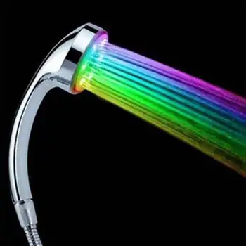 LED Lietus Dušas Galvas 7 Krāsu Maiņa Dušas Galvas Automātiskā Ūdenskritums Viena Vannas istabas Temperatūras Sensors Showerhead