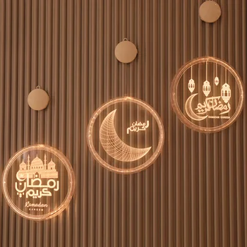 LED Musulmaņu Ramadāna Gaismas Tālvadības Jauno Mēness Gadu Zvaigžņu Lampas Svētku Dekorēšana Mājas Guļamistaba Dekorēšana Lampas