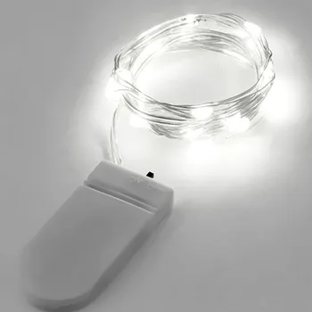 Led Pasaku Gaismas Bateriju Darbināmas ar 20 Mikro gaismas Diodes, Sudrabaini un Vara Stiepļu led string light par DIY Kāzām Elements