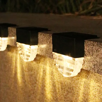 LED Solārās Lampas Ceļš Kāpņu Āra Apgaismojums Ūdensnecaurlaidīgs Saules Sienas Gaismas Dārza Soli Klāja Gaismas Balkons Žogu Gaismas