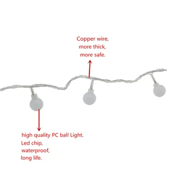 LED string gaismas lodveida vainags, 10M-50M Ziemassvētku gaismas , dekoratīvie gaismas vainags kāzu, banketu ģimenes apdare