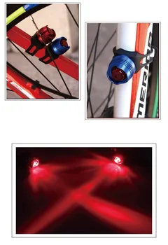 LED Ūdensizturīgs Bike Velosipēdu, Velo Priekšā, Aizmugures Ķivere Sarkanās Gaismas Drošības Brīdinājuma Lampa ar Velosipēdu Drošība Uzmanību Gaismas