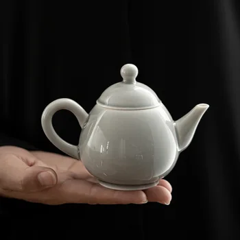 Ledus Pelēku Glazūru Ūdens Piliens Pot Japāņu Stila Keramikas Kung Fu Tējkanna Mazo Vienā Katlā Pu ' er Tea Maker Tējkanna Tēja Tējas Infuser