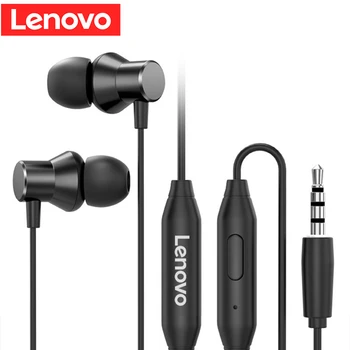 Lenovo LP1 Stereo Skaņas Austiņas Smago Subwoofer, Austiņu 3,5 mm Vadu In-ear Austiņas ar Mic, lai xiaomi iPhone, Samsung