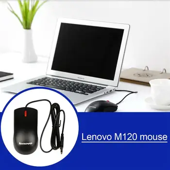 Lenovo M120 Usb Vadu Mouse 1000dpi Peles Spēli Biroja Dators Interneta Bārs Darbvirsmas Grāmatiņa