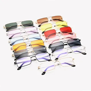 LeonLion Nelielu Kvadrātveida Saulesbrilles Sieviešu Retro Brilles Sievietēm/Vīriešiem Metāla Glāzes par Vīriešiem Vintage Gafas De Sol Para Hombre