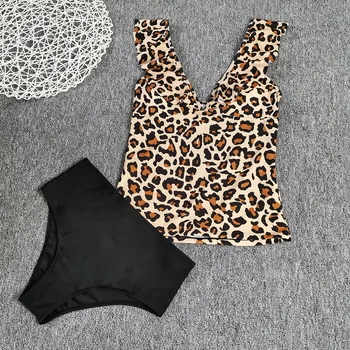 Leopard Sexy Bikini Komplekts Peldkostīmi Sieviešu Bikini Peldkostīms 
