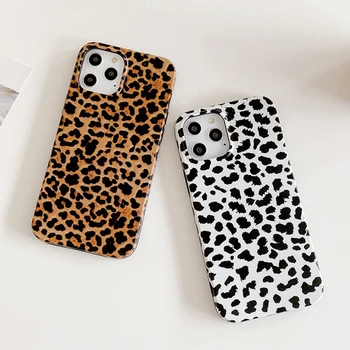 Leopards Drukāt Tālrunis Lietā Par Iphone 11 Pro Max Gadījumā Luksusa Mīksto Modes Gadījumos, iphone 12 Pro XS Max XR X 7 8 Plus SE 