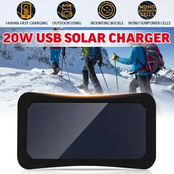LEORY 20W 5V Sunpower Saules Paneļu Lādētājs Bankas Mugursoma ar USB Portu, Tūrisma Pārgājieni
