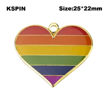 LGBT Varavīksnes Biseksuāļu Transpersonu Aseksuāli Nonbinary Pansexual Lepnums Atslēgu Gredzens Daļas Pandant par Rokassprādzi vai Kaklarotu