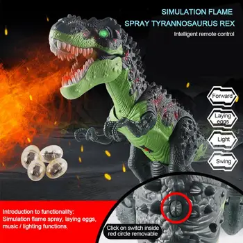 Liela Spray Dinozaura Tyrannosaurus Robots Modeli Multiplikācijas Filmu Dzīvnieku Elektriskās Skaņas Pastaigas Dinosaurio Izglītojošas Rotaļlietas Bērniem Rotaļlietas