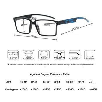 Lielgabarīta Lasīšanas Brilles Vīriešiem Brusas Rāmja Lasītāji Redzējumu Presbyopic Augstas Kvalitātes Brilles Ar Kamuflāžas Kāju +1+1.5+2+2.5+3