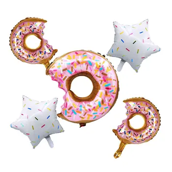 Liels Donut Baloni Komplekts 2 Gabali Mini Riņķa Folijas Gaisa Balons, 2 Gabali, 18 Collu Star Balonu Dzimšanas Dienu, Kāzas, Bērnu Duša Puse