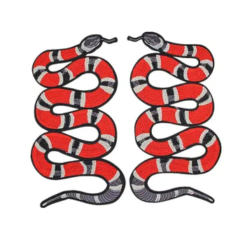 Liels izšūšanas liels plāksteris čūska dzīvnieku karikatūra ielāpus soma nozīmītes aplikācijas ielāpus apģērbu GU-213