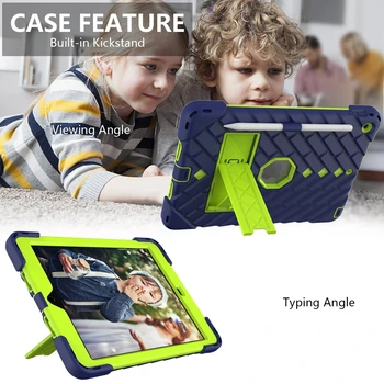 Lietā Par iPad 10.2 2019 2020 Coque lieljaudas Triecienizturīgs Bērniem Drošu Silīcija Tabletes Vāks iPad 10.2 7 8 paaudzes Būtiska