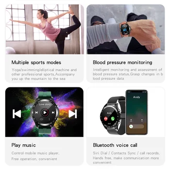 LIGE Modes Pilnu Apli Touch Screen Mens Smart Skatīties Ūdensizturīgs Sports Fitness Watch Luksusa Bluetooth Tālruni, Smart Skatīties Uz Vīriešiem