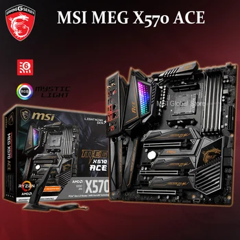 Ligzda AM4 MSI MEG X570 ACE Mātesplati PCIe 4.0 Spēle DDR4 2.5 G, LAN M. 2 Turbo USB 3.2 Gen2 Darbvirsmas X570 Placa-Mãe AM4 Spēļu