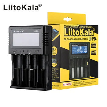 LiitoKala Lii-PD4 Akumulatora Lādētāju 18650 26650 21700 18350 AA AAA 3,7 V/3.2 V/1.2 V/1,5 V litija, NiMH Akumulatoru ar šķidro kristālu Ekrānu