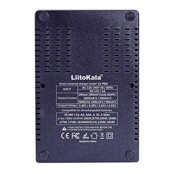 LiitoKala Lii-PD4 Akumulatora Lādētāju 18650 26650 21700 18350 AA AAA 3,7 V/3.2 V/1.2 V/1,5 V litija, NiMH Akumulatoru ar šķidro kristālu Ekrānu