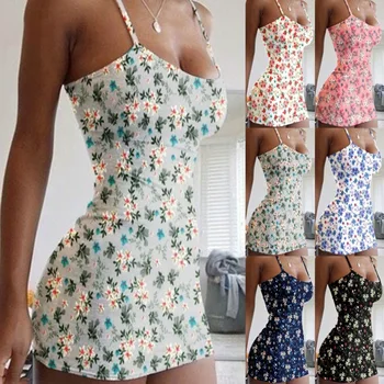 Linga Kleitas Sievietēm Flora Vasarā Ir 2021. Modes l Maskēties Drukāt Backless Izšūšanas Pilsētas Gadījuma Sexy Rozā Kokvilnas 11 krāsas