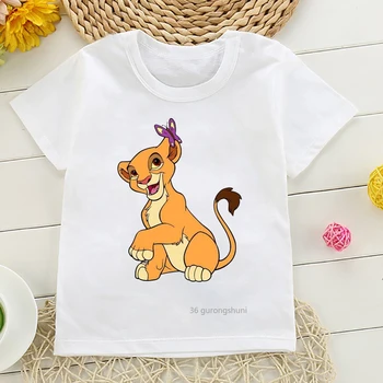Little Lion Skūpsts, Tauriņa Grafiskais Izdrukāt T-krekls Zēniem T Krekls Smieklīgi Cute Kids Apģērbu Vasaras Ikdienas Modē, Meiteņu T-krekls Topi