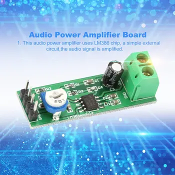 LM386 Super Mini 200X Jaudas Pastiprinātāju Valdes Modulis Mono Kanālu Elektronisko DIY Rīku, Audio Paplašina Skaļuma Regulēšana