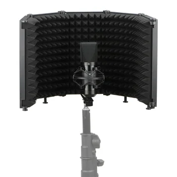 LO-PS68/69 3/5 Paneļi Broadcast Studio Regulējams Leņķis Salokāms Trokšņa Samazināšanas Skaņu Absorbējošus Mikrofons Vēja Ekrāna Vairogs
