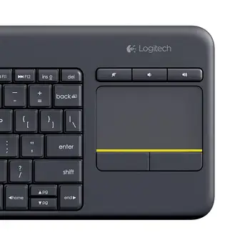 Logitech K400 PLUS Wireless Touch Tastatūra Ar Touchpad 2.4 Ghz Vienojošu Uztvērējs Bezvadu Tastatūra PC, Klēpjdators, Android, Smart TV