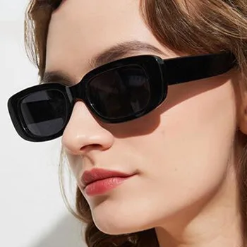 LongKeeper Vintage Black Nakts Redzamības Laukumā Saulesbrilles Sieviešu Luksusa Zīmolu Taisnstūris, Saules Brilles Sieviešu Oculos De Sol