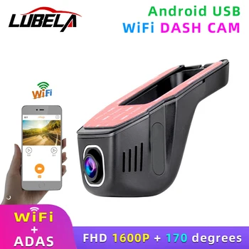 LUBELA-U8 HD 1080P WIFI DASH CAM Auto DVR ADAS Video Ieraksti Slēptās Nakts Redzamības 170° Platleņķa Automašīnas Kamera, Android, USB Player