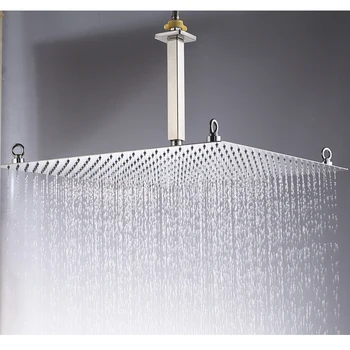 Luksusa 20inch chrome lietus dušas galvas ultrathin lietus dušas griestu stiprinājums stainless stell dušas galvas vannas dušas jaucējkrāns
