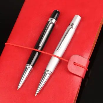 Luksusa Mini Metāla Lodīšu Pildspalva Rullīšu 1.0 mm Melna Tinte Biznesa Rakstot Biroja, Skolas Piederumi
