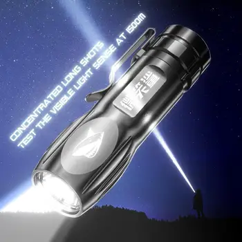 Lukturītis Spēcīgu Gaismu Uzlādējams Tālummaiņa Super Spilgti Xenon Īpašo Spēku Sadzīves Āra Portatīvo Led Nakts Gaismiņa