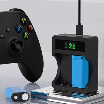 Lādētāju Stacijas Komplekts par -Xbox Viens/One S/One X Bezvadu Kontrolieris ar Lādētāju Station & 2x akumulatori