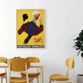 Lūka, Ēdamistabas Izdrukas Virtuves Plakātu Sienas Art Attēlu Zvaigznes Dobi Iedvesmojoties Gilmore Girls Audekla Apgleznošana, lai Dzīvojamā Istaba Dekori