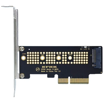 M. 2 NVME SSD NGFF uz PCIE 3.0 X4 Adapter PCIE M2 Stāvvadu Kartes Adapteris Atbalsta 2230 2242 2280 2260 Lielums NVMe M. 2 SSD