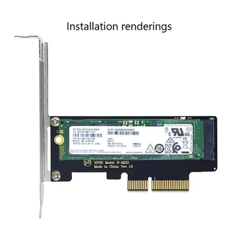 M. 2 NVME SSD NGFF uz PCIE 3.0 X4 Adapter PCIE M2 Stāvvadu Kartes Adapteris Atbalsta 2230 2242 2280 2260 Lielums NVMe M. 2 SSD