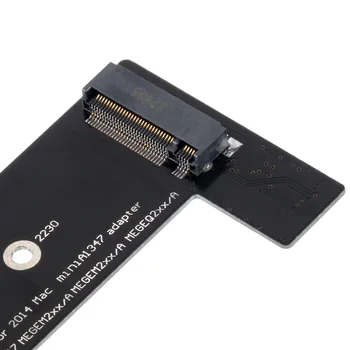 M taustiņu NVMe M2 SSD diska Piemēro Mac Mini A1347 MEGEN2 MEGEM2 MEGEQ2 Adapteri PCI express NGFF stāvvadu karte
