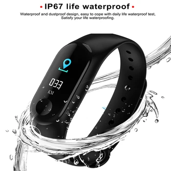 M3 Fitnesa Rokassprādze Krāsas Ekrāna Asinsspiediens, Sirdsdarbības Monitoringa Ūdensizturīgs Modes Par Xiaomi Mi Grupa 3 Smart Skatīties