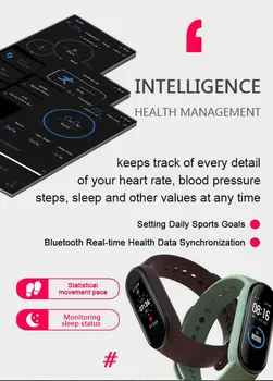 M5 Smart Grupa Vīriešiem, Sieviešu Fitnesa Tracker Sporta Bluetooth Smart Skatīties Aproce Sirdsdarbība, Asins Spiediena Monitoru, Veselības Aproce