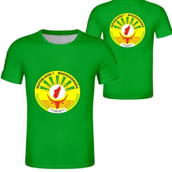 MADAGASKARA vīriešu jaunatnes pasūtījuma izgatavotu nosaukums numuru tam t krekls tauta karoga mg madagaskaras francijas valsts drukāt foto zēna apģērbs