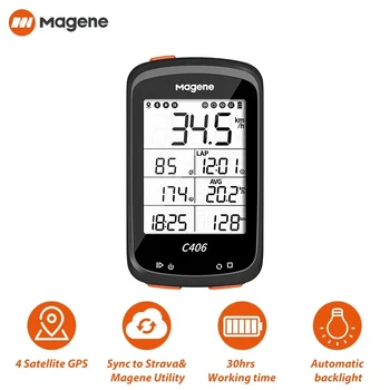 Magene C406 GPS Velo Dators Strava Bezvadu Velosipēda Spidometrs, Odometrs, Ant+ Ātruma un Ritms Sensors H64 Sirds ritma Monitors