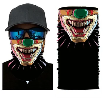 Magic 3D Drukas Kakla Gaiter Joker Sejas Masku Karnevāls Lakatu Izturīgs Pieaugušajiem Caurules Elpojošs Rave Balaclava