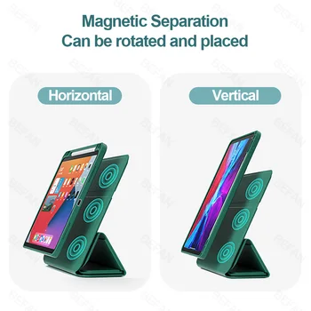 Magic Tastatūras iPad Gaisa 3 4 10.9 Pro 11 10.5 Magnētisko Šķidrumu Lietā Par iPad 9.7 2018 5 6 th 10.2 2019 2020 7 8 2021 Vāciņu